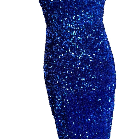 LOVE & LEMONADE Round Neck Strap Sleeveless Slim Fit Sequin Party Dress … - Picture 16 of 17